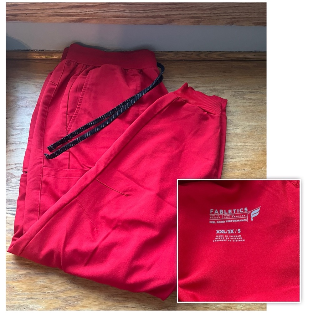 Fabletics Red Joggers